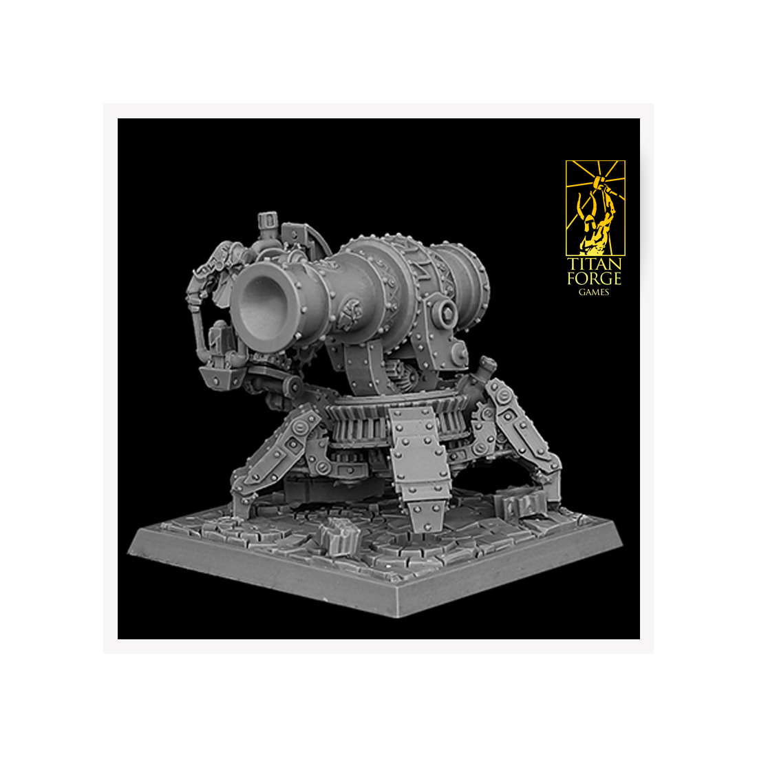 DnD RPG Fantasy Dwarf War Machine Artillery Cannon Dwarf Bombard Cannon & Crew 