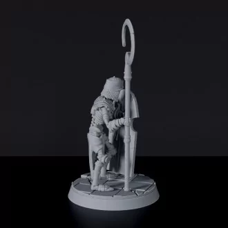 Fantasy miniature of undead fighters Ancestral Skeletons with scythes for Bloodfields tabletop RPG game