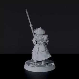 Fantasy miniatures of samurai warriors Ashigaru Spearmen - Bloodfields tabletop RPG game