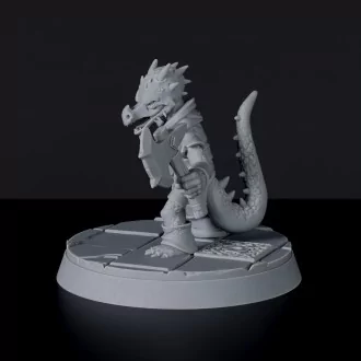 Dedicated set for Bloodfields Vile Dragonborn army - fantasy miniature of Dragonlings with sword, axe and morning star