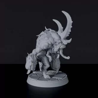 Fantasy miniature of demon fighter Rotlings for Bloodfields tabletop RPG game