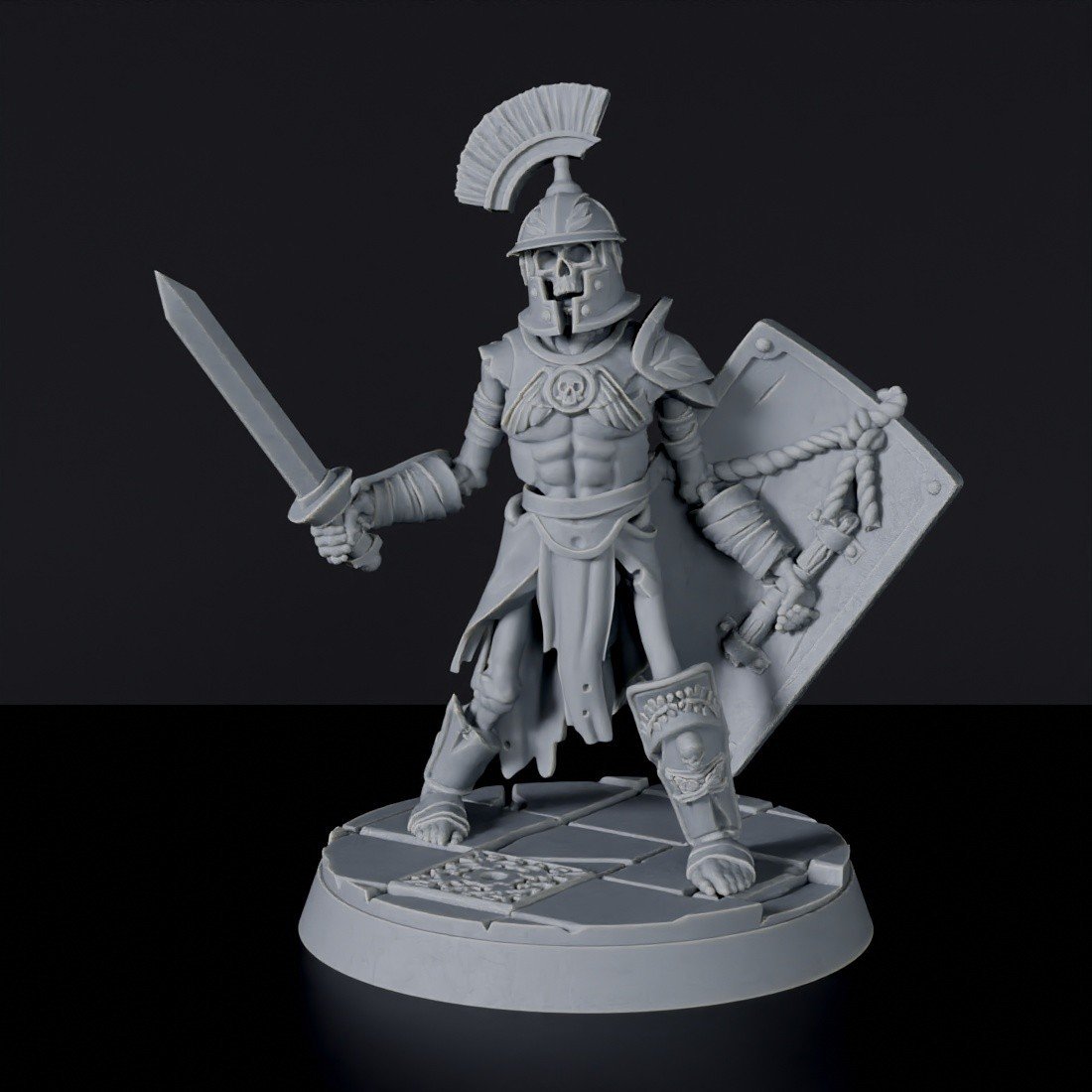 Gladiator Skeleton ver. 1 - 3d printed set includes 2 parts to create ...