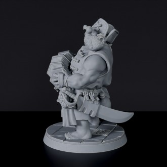 Miniature of pirate ogre Jolly Roger - dedicated set for Bloodfields tabletop wargame
