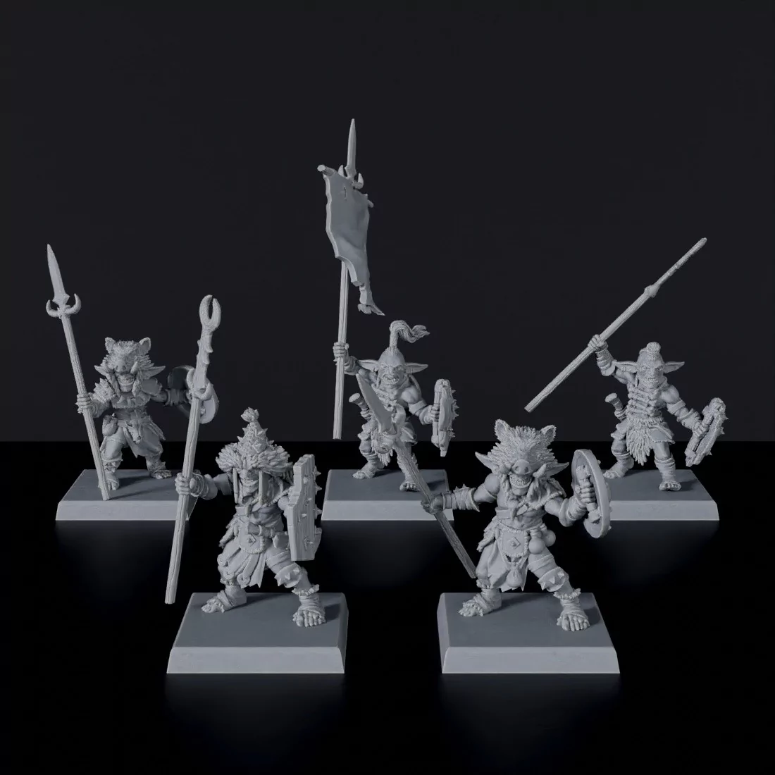 Midnight Goblins - Goblin Skirmisher Spearman Unit