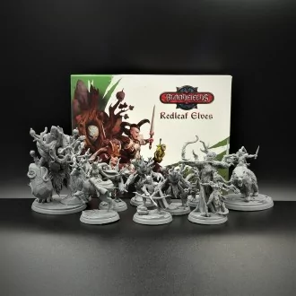 Army pack of fantasy miniatures Redleaf Elves - Bloodfields tabletop RPG game