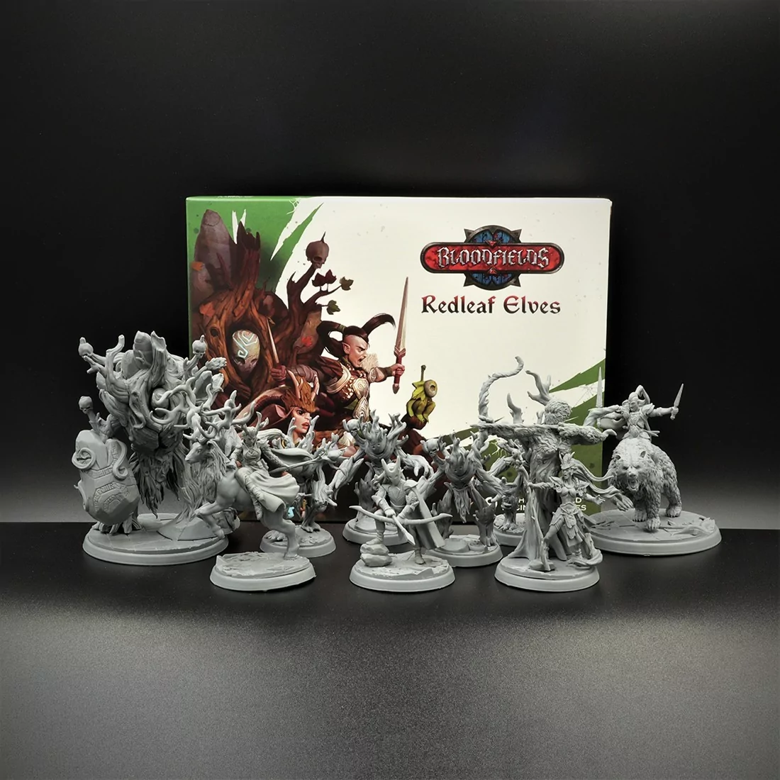 Army pack of fantasy miniatures Redleaf Elves - Bloodfields tabletop RPG game