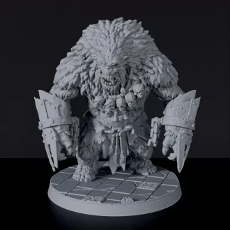 Fantasy miniatures of monster orc beast Brougha for Blackland Orcs army dedicated to Bloodfields RPG game