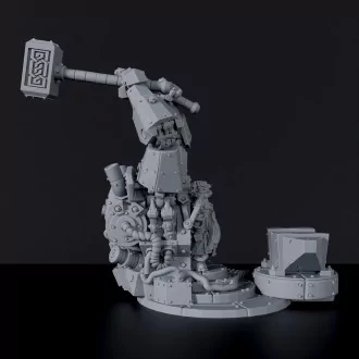 Dedicated set for Bloodfields Metalbeard Dwarfs army - fantasy miniature of Ancient Forge dwarf forge monster with hammers