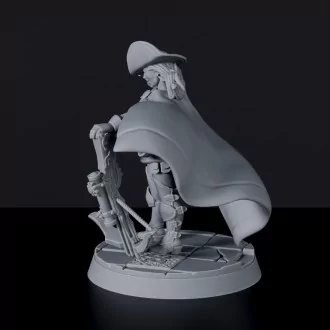 Miniature of Klara Nacht fighter with crossbow and hat - dedicated set for Bloodfields Vampire Hunters army