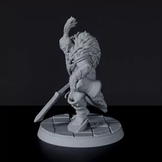 Miniature of Shu'Var orc fighter with sword - dedicated set for Bloodfields Blackland Orcs army