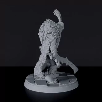 Miniature of Shu'Var orc warrior with sword - dedicated set for Blackland Orcs RPG army