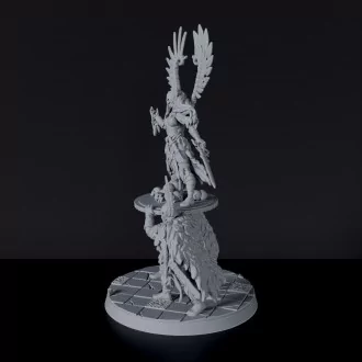 Miniature of Vindicta Raid Queen barbarian queen fighter with sword - dedicated set for Bloodfields Roaming Barbarians army