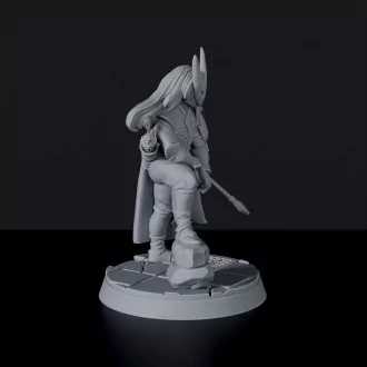 Dedicated set for Bloodfields Redleaf Elves army - fantasy miniature of Zendir Shumigrai archer with bow and quiver