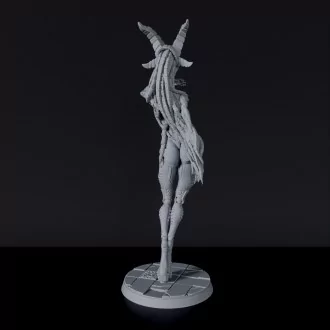 Fantasy miniature of Lord of Lust demons monster with helmet - Bloodfields tabletop RPG game