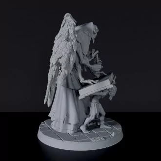 Dedicated set for Bloodfields Demonic Kingdom army - fantasy miniature of demon sorcerer with tome Lostrotos