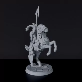 Dedicated set for Bloodfields Gravehaunt Vampires army - fantasy miniature of Marquis Immortale vampire with axe on horse