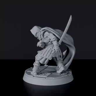 Miniature of asian fighter Nameless Ninja with sword - Dragon Empire set for Bloodfields RPG wargame
