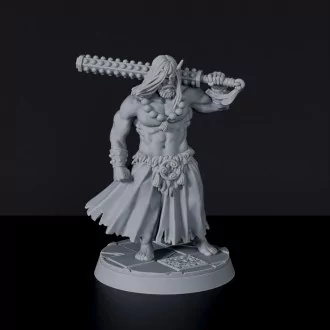 Fantasy miniatures of samurai warrior Naru the Exile - Bloodfields tabletop RPG game