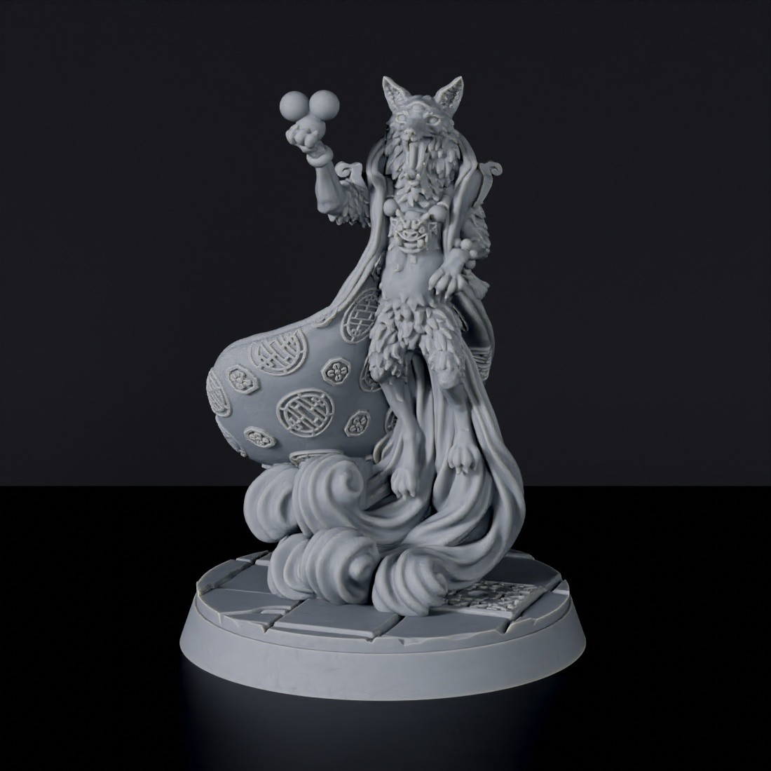 Kitsune asian cat beast fantasy miniatures Mythborn Yokai
