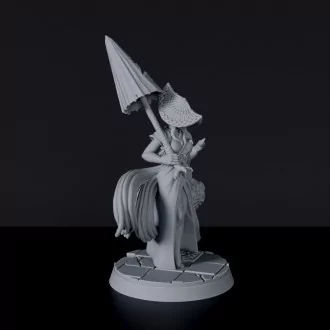 Dedicated set for Bloodfields Mythborn Yokai army - fantasy miniature of Karakasa asian sorcerer with lamp