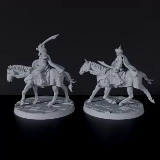 Miniature of arabic warriors Cursed Cavalry  - Bazaar of Miracles dedicated set for Bloodfields tabletop wargame