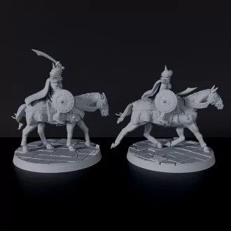 Dedicated set for Bloodfields Bazaar of Miracles army - fantasy miniature of arabic warriors Cursed Cavalry