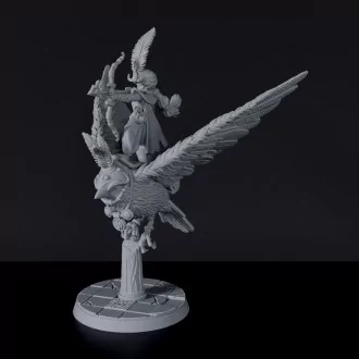 Miniature of arabic warrior on flying bird beast Farrow'Kor - Cult of Flame dedicated set for Bloodfields tabletop wargame