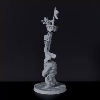 Miniature of pirate ogre Kush Mastbearer - dedicated set for Bloodfields tabletop wargame
