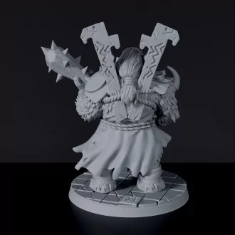 Fantasy miniatures of mammoth Vishal beast fighter - dedicated set to army for Bloodfields tabletop RPG game