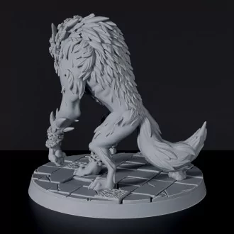 Miniature of werewolf Mo Ris beast fighter - dedicated set for Bloodfields tabletop wargame