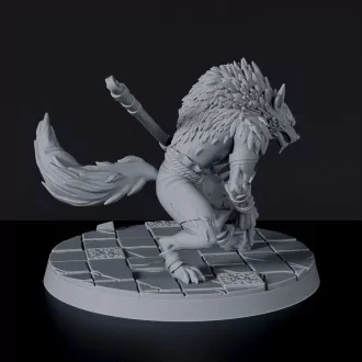 Dedicated set for Bloodfields Beastshape Tribe army - fantasy miniatures of Lupo werewolf warrior