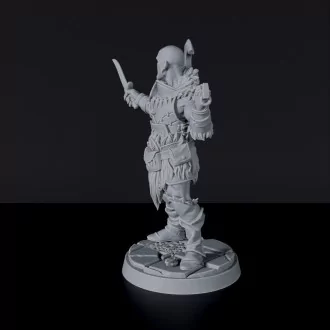 Miniature of Golatiah Male Fighter - warrior with sword and axe - dedicated set for fantasy tabletop RPG games