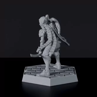 SCI-FI female warrior with swords and steel arms - Siren Torifu for Gridwars tabletop wargame
