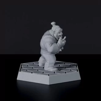 Karl Armstrong COO - sci-fi male dwarf with phone and suit for Gridwars Corporation army