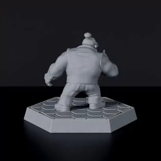 Sci fi male dwarf with suit and phone - Karl Armstrong COO miniature for Gridwars Corporation army