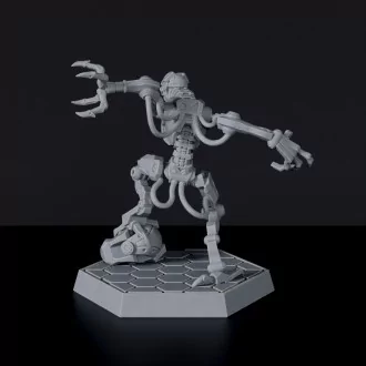 Sci fi skeleton steel robot - Heartpiercer miniature for Gridwars Cyber Cult army