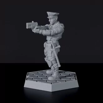 SCI-FI policeman with bat and futuristic gun - Police Officer ver. 1 for Gridwars tabletop wargame