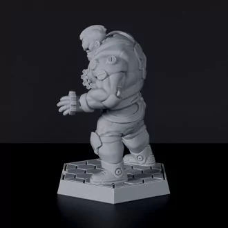 SCI-FI male human tough with steel implants - Bolo for Gridwars tabletop wargame