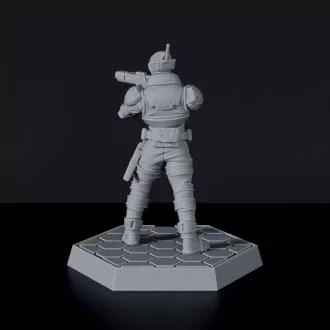 Sci fi human with futuristic gun - Shikari miniature for Gridwars Star Smugglers army