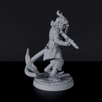 Dedicated fantasy set for tabletop RPG army - Tiefling Male Bard miniature
