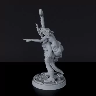 Miniature of Human Male Sorcerer with sword and halberd - dedicated set for fantasy tabletop RPG games