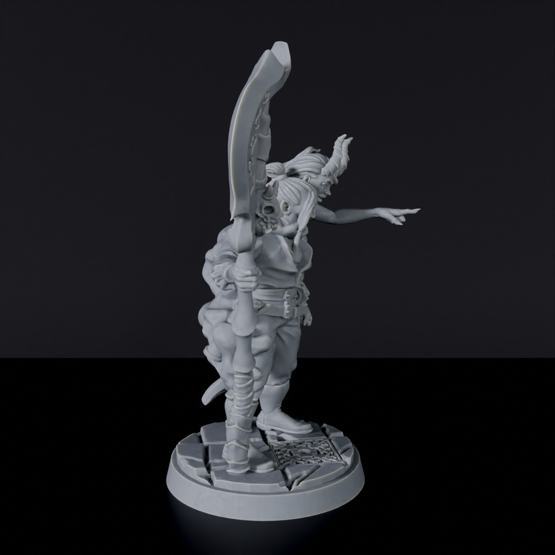 Human Male Warlock - 3d printed set includes 2 parts to create miniature