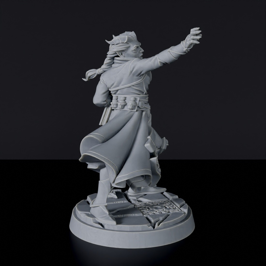 Tiefling Female Sorcerer - fantasy miniature - tabletop RPG games