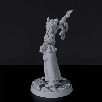 Miniature of Tiefling Female Warlock - dedicated set for tabletop games, roleplaying games and collectors