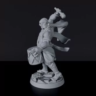 Miniature of Half-Orc Male Bard with sword - dedicated fantasy set for tabletop roleplaying games and collectors