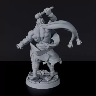 Miniature of Half-Orc Male Bard with sword - dedicated set to army for fantasy tabletop RPG games