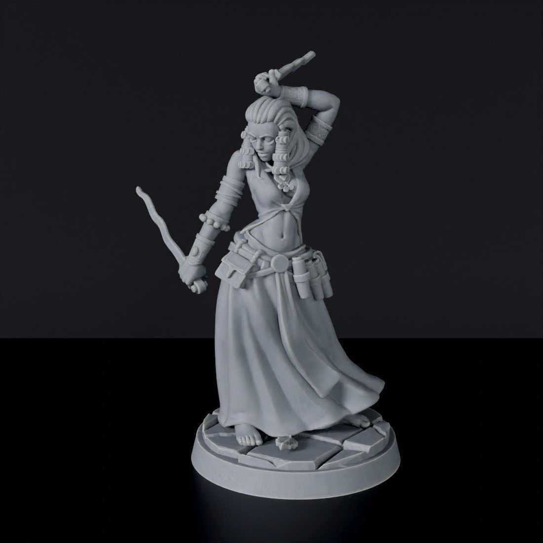 Human Female Rogue / Bard - human thief fantasy miniatures - RPG games