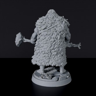 Miniature of Human Male Druid with staff - dedicated fantasy set to army for tabletop RPG games