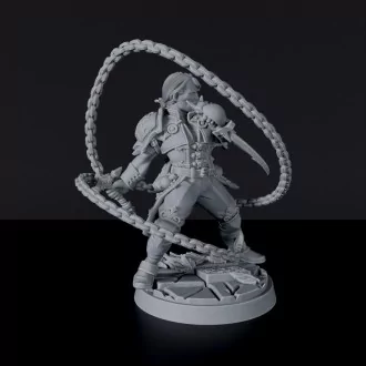 Dedicated fantasy set for tabletop RPG army - Human Male Ranger miniature of archer with crossbow