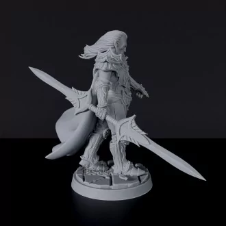 Dedicated fantasy set for tabletop RPG army - Human Male Fallen Paladin with sword miniature